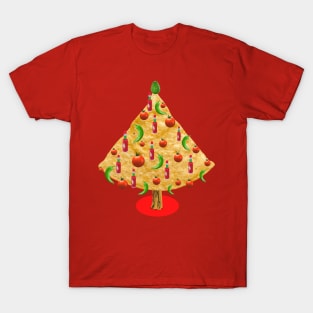 Spicy CHIPMas Tree - Jalapeno, Tomato, Peppers, and Avocado T-Shirt